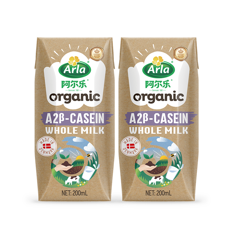 PLUS会员、需换购:阿尔乐 A2β-酪蛋白有机 全脂纯牛奶 200ml*2盒+凑单 6.91元(含主商品6.9元)