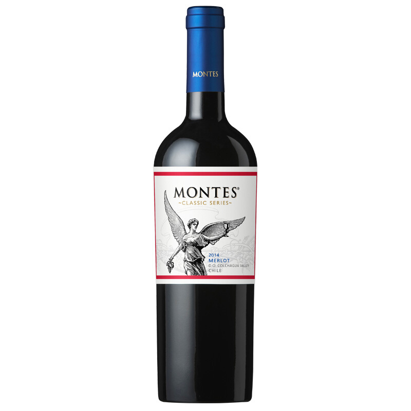 概率券：MONTES 蒙特斯 经典 梅洛 干红葡萄酒 750ml 单瓶装 券后32元