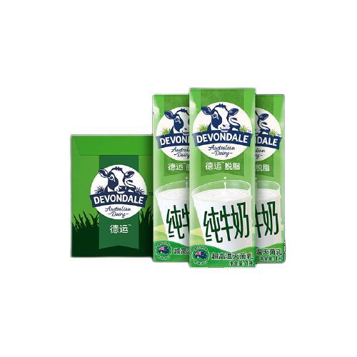 DEVONDALE 德运 脱脂纯牛奶 1L*10盒 88.05元(需买3件,需用券)