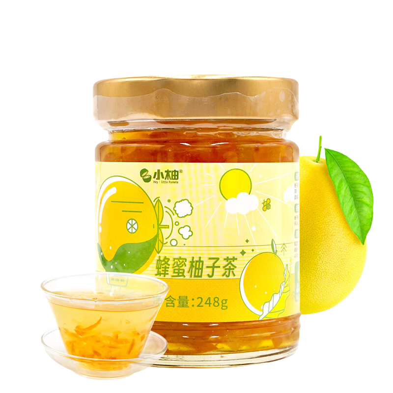 需首单：小柚 蜂蜜柚子茶248g/瓶 水果茶蜜炼果酱 5.90元包邮（需试用）