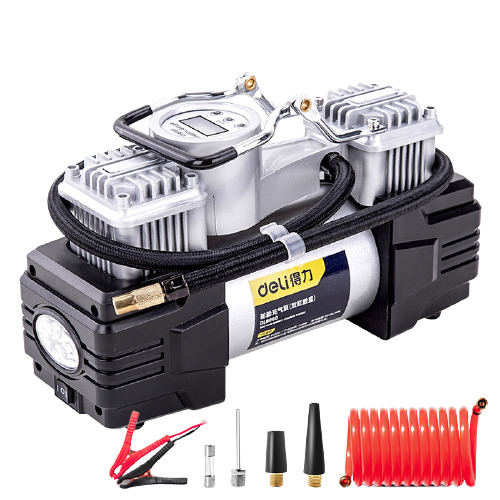 限移动端:deli 得力 DL8060 车载充气泵 169元