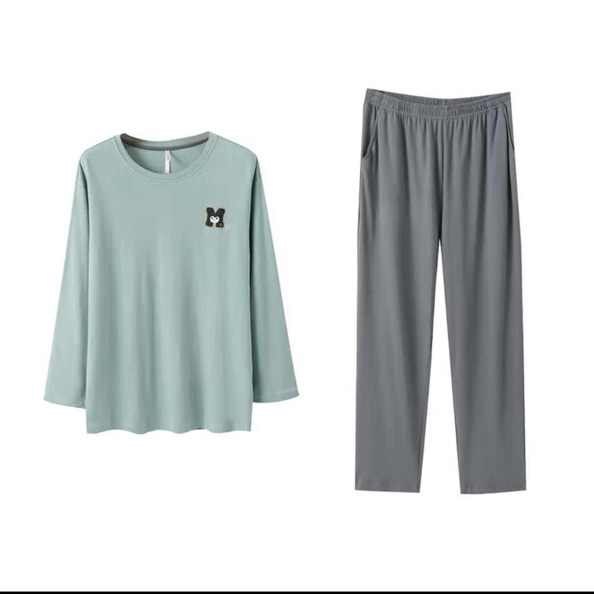 PLUS会员:安之伴男士睡衣 灰绿 XL 97.96元(需领券)