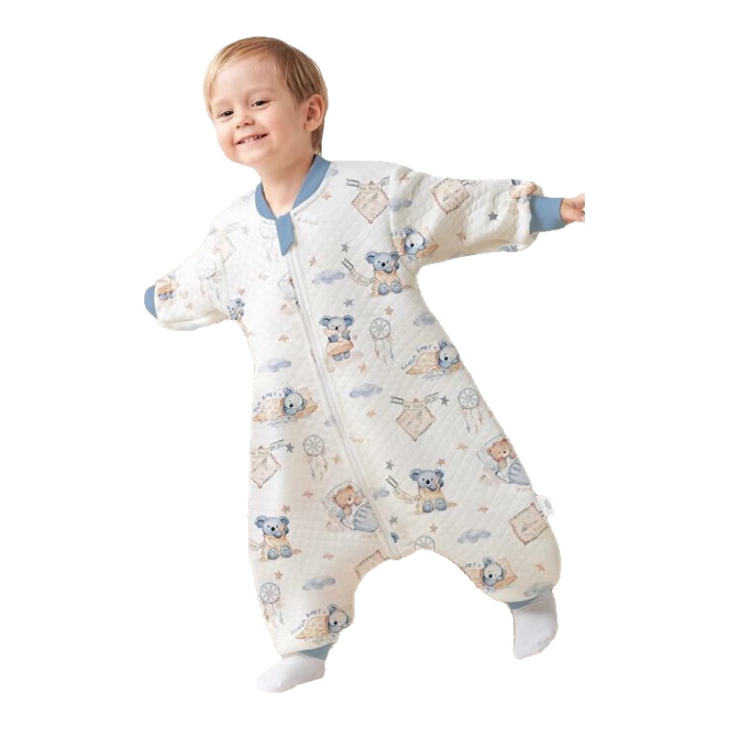 欧孕(OUYUN)婴儿睡袋春秋恒温宝宝分腿爬服儿童秋季空调防踢被 好梦考拉【薄夹棉 17-25℃】 L码 建议身高90-100cm(2-4岁) ¥59