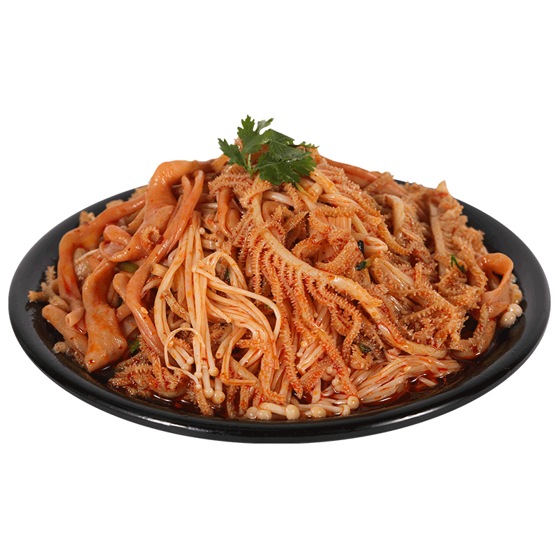 百里炙冷吃千层肚源头直发阳信金针菇鸭肠毛肚红油麻辣熟食开袋即拌即食 冷吃毛肚+鸭肠+金针菇 1380g ¥39.9