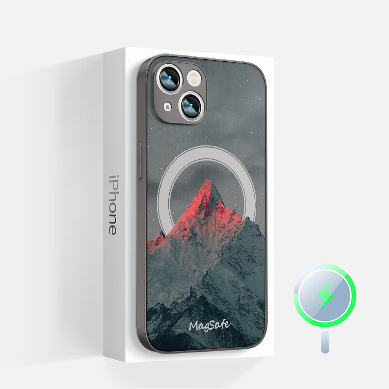 捣旦国度 适用iphone16promax手机壳苹果15/14保护套magsafe磁吸壳新款 梅里雪山灰 MagSafe款（38颗内置强磁 ） iPhone 15 Pro Max ￥36