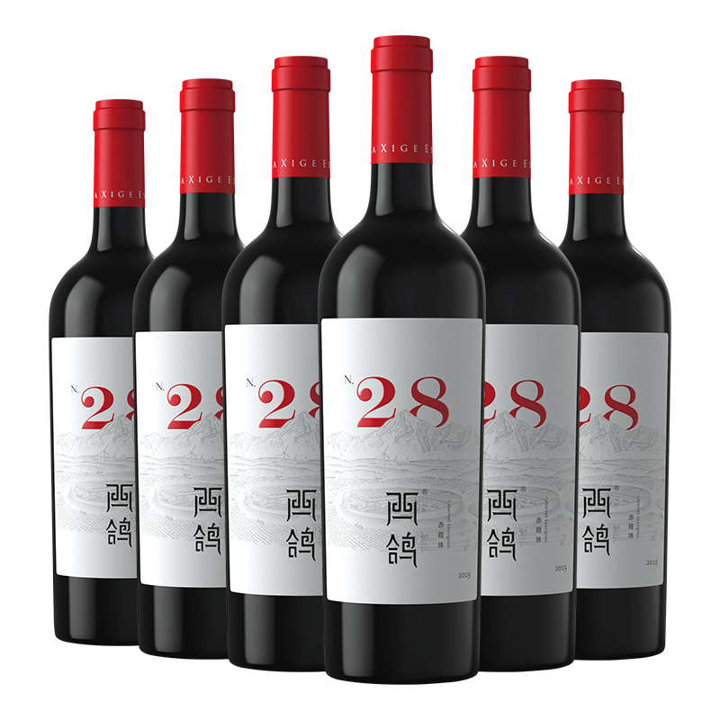 西鸽酒庄N28赤霞珠干红葡萄酒750ml*6整箱装 宁夏贺兰山国产红酒宴请 ¥1377.9