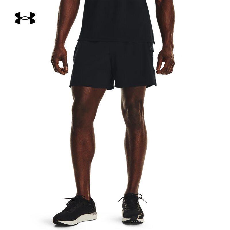 安德玛 UNDERARMOUR)春夏Launch男子5英寸跑步运动短裤1376509 黑色001 M 399元