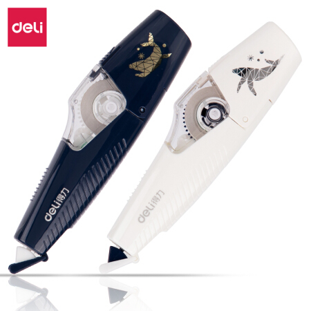 deli 得力 6m笔型修正带 防滑学生涂改带 顺滑不断带改正带修改带 颜色随机 71497开学文具 4.5元