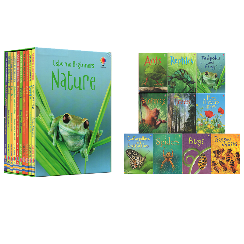 初探自然 Usborne Beginners Nature 10册礼盒套装 英文原版初学者科普系列 尤斯伯恩儿童英语启蒙绘本少儿科学科普读物x0a 绿山墙图书 ¥175