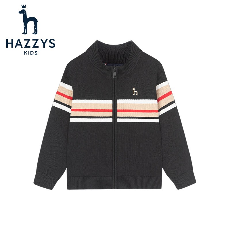 HAZZYS 哈吉斯 男童小立领英伦风线衣 券后155.21元