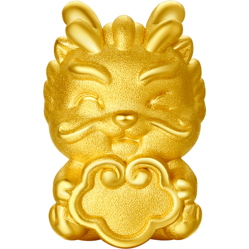 周六福如意龙黄金转运珠女龙生肖龙生日礼物定价A1611753约1.06g ¥687.5