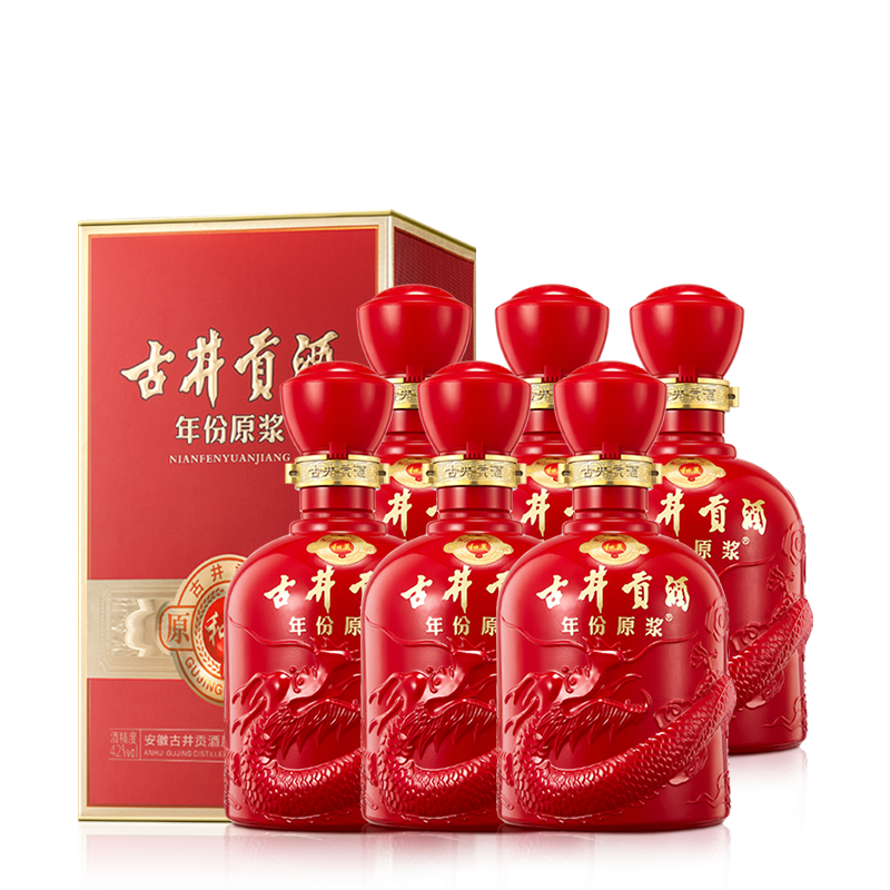 百亿补贴：古井贡酒 年份原浆和美 42度500ml浓香型幸福白酒宴席 42度 500mL 6瓶 箱装 575.11元