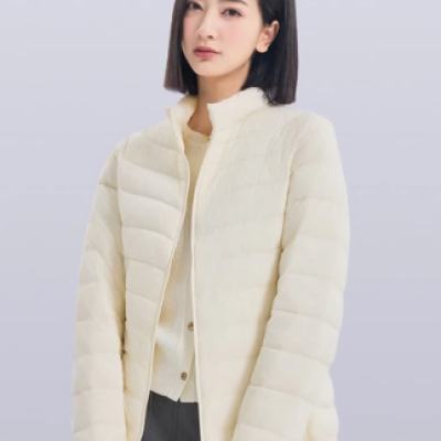 双11狂欢、PLUS：京东京造【轻量云感】轻薄立领羽绒服女冬窄绗缝轻暖百搭外套 黑色S 156.31元（需领券）