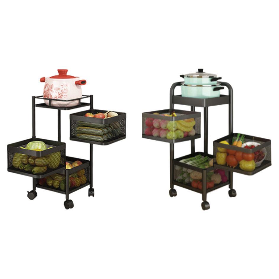 MAXCOOK 美厨 MCZW0126 厨房置物架 四层 黑色 27*28*65cm 129.9元