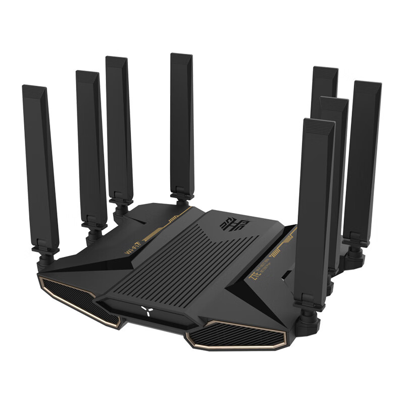 今日必买:ZTE 中兴 问天BE7200Pro+ 双频7200M 家用千兆Mesh无线路由器 WiFi 7 黑色 券后421.82元