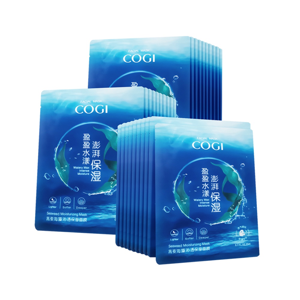 限移动端、京东百亿补贴：COGI 高姿 海藻补水保湿面膜25ml*30片 31.9元（需买5件，需用券）