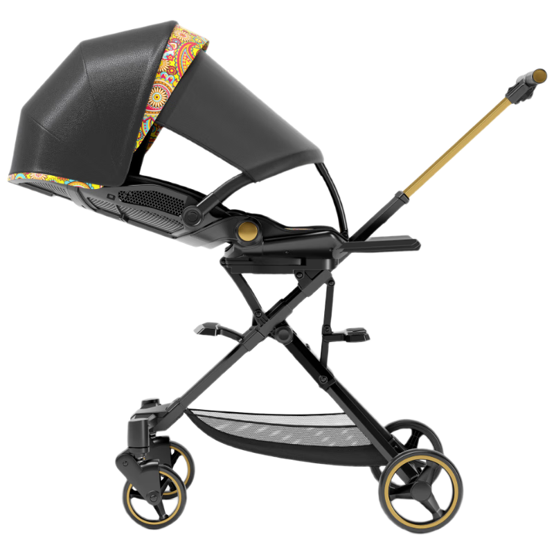 双11狂欢:普洛可 PLAYKIDS x6-3遛娃神器轻便溜娃童车可坐可躺双向推行婴儿车 佩斯利黄 571.36元(需领券)