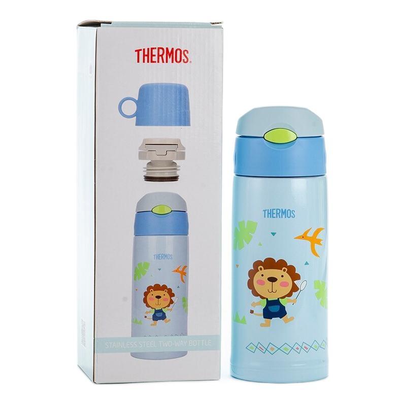 9日0点：THERMOS 膳魔师 LION系列 FFG-603WF BL 儿童保温吸管杯 600ml 萌趣小狮子蓝色 券后127.91元