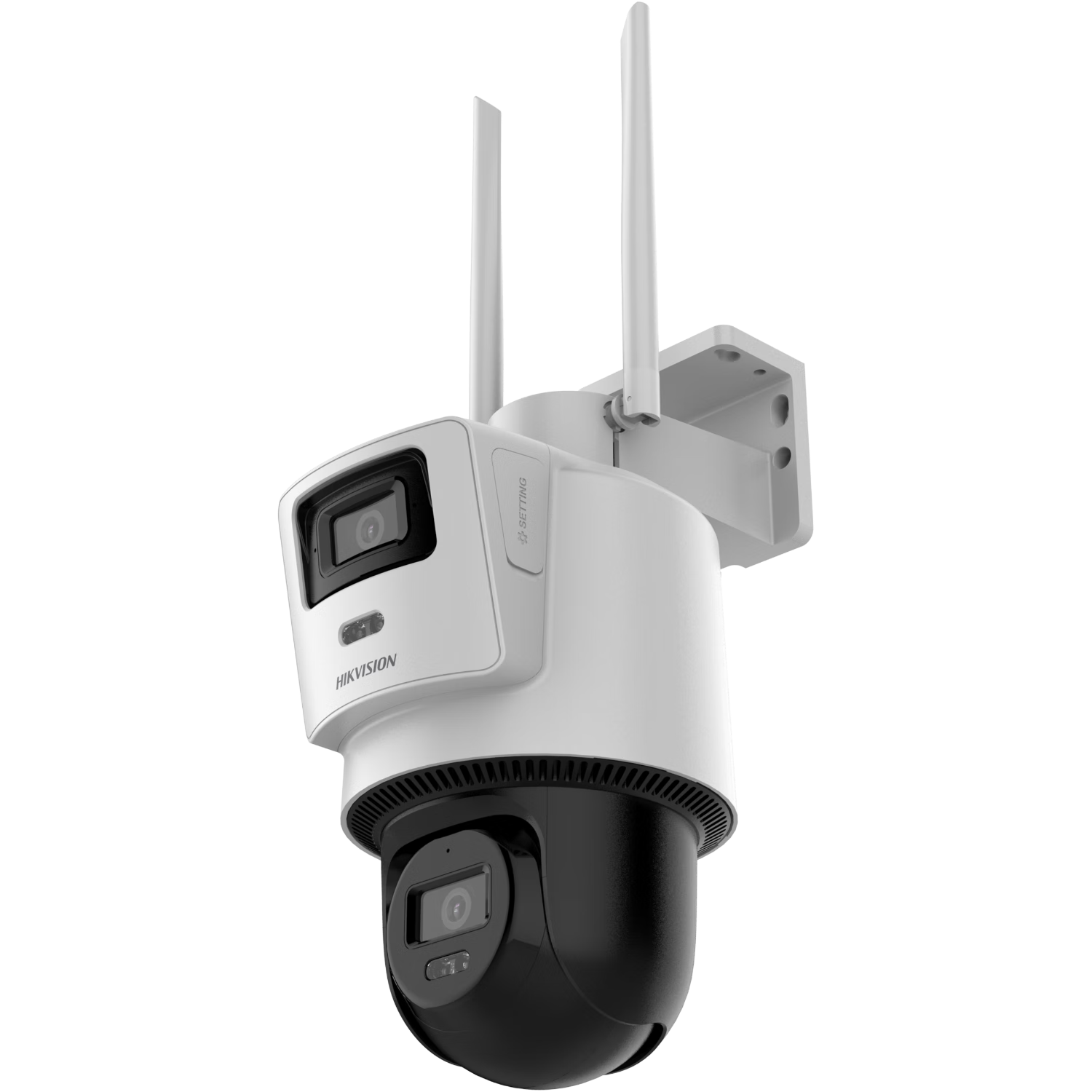 HIKVISION海康威视4G双摄像头免流量室外800万360度全景全彩家用报警监控器带存储卡无限流量卡Q2S8DM ￥459