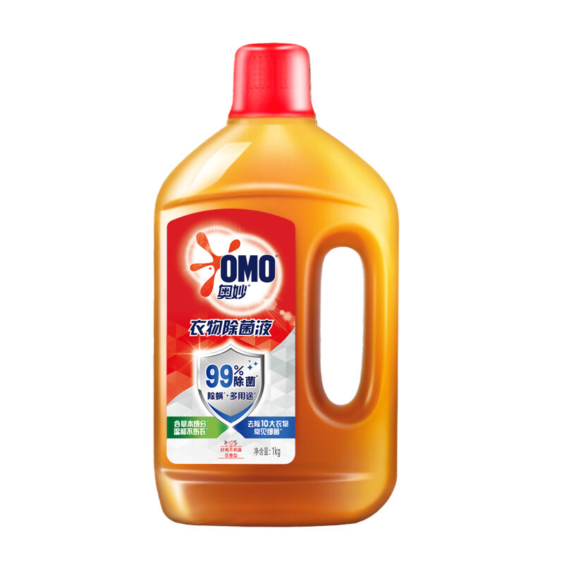 OMO 奥妙 衣物除菌液 1kg 花香型 券后11.95元
