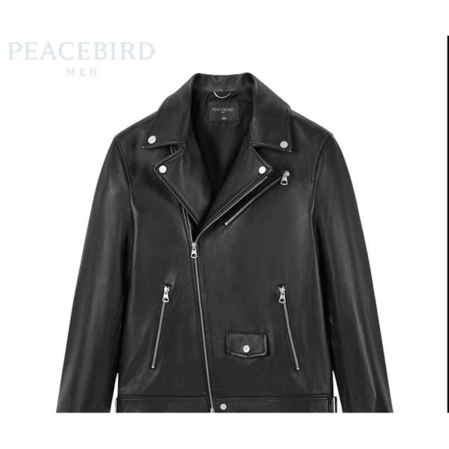 PLUS:PEACEBIRD 太平鸟 男装 真皮 皮衣 BYBDC4F09 458.35元