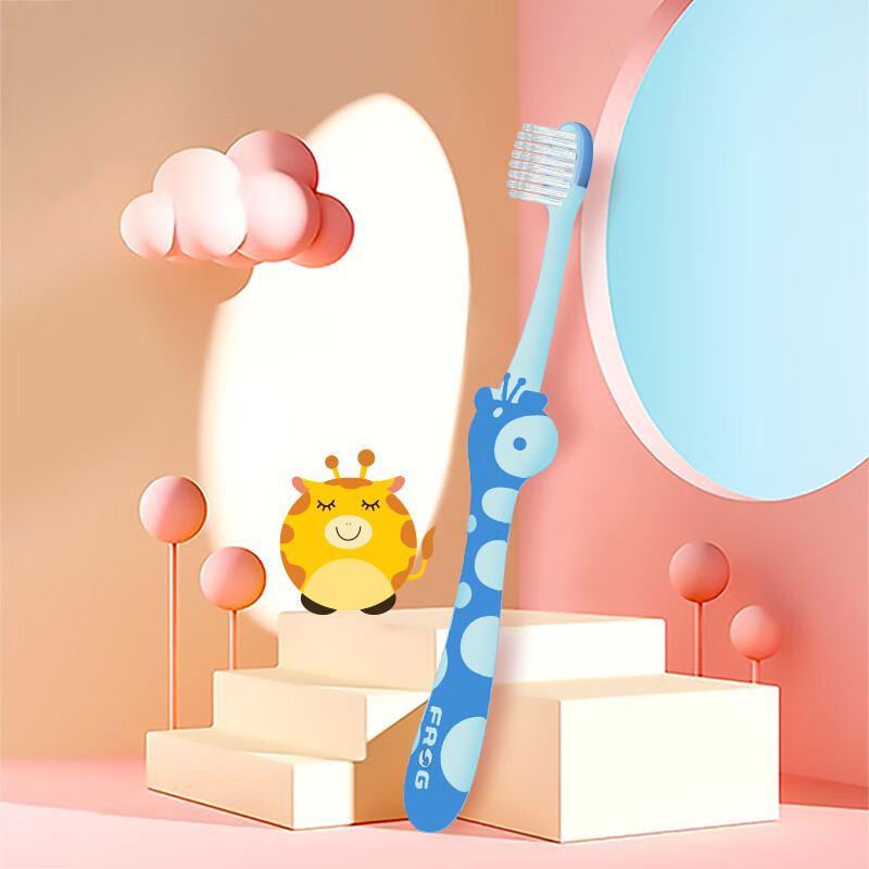 plus会员:青蛙儿童牙刷牙膏套装2-12岁宝宝 细软毛牙刷4支（赠儿童牙膏1支） 8.9元（需领券）