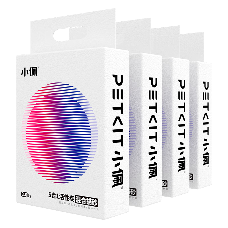 小佩 五合一混合猫砂 可冲厕所 3.6kg*4包 75元(需领券)