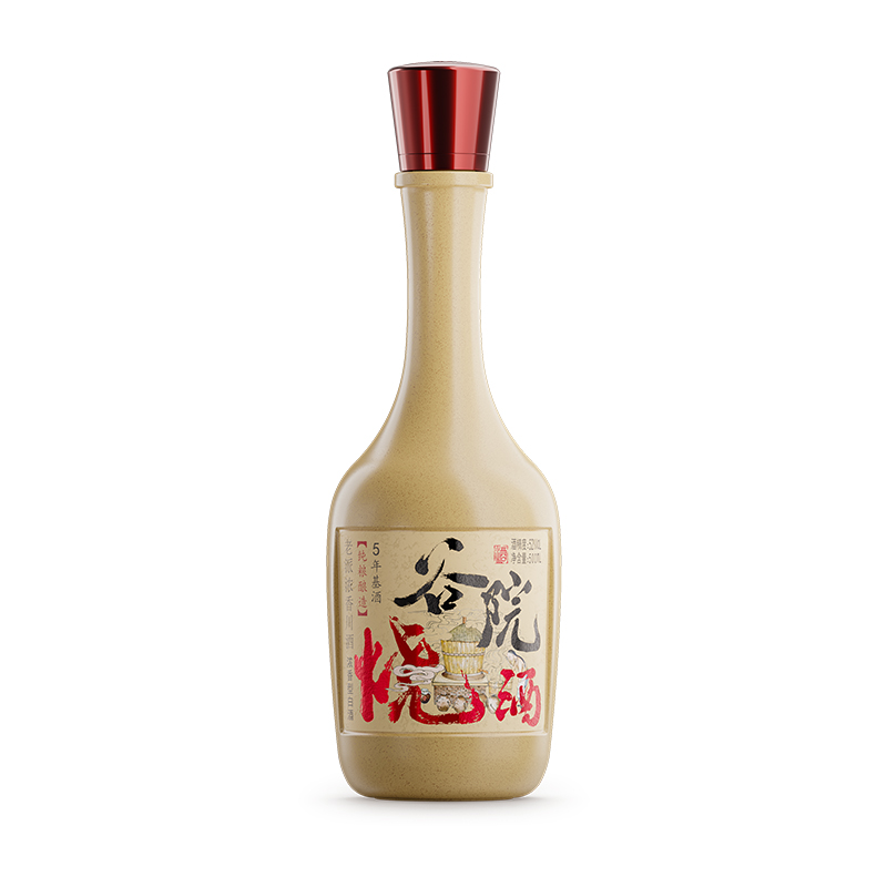 谷小酒 谷院烧酒黄瓶 浓香型纯粮固态口粮白酒 52度 500mL 1瓶 券后16.9元