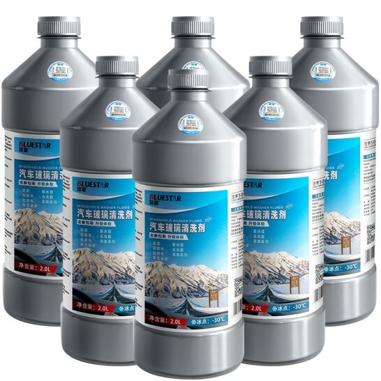 限移动端、京东百亿补贴：BLUE STAR 蓝星 新包装 玻璃水清洗剂 -30℃ 2L*6瓶 79.1元