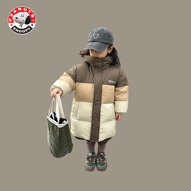 SNOOPY 史努比 儿童中长款羽绒服 券后173.42元