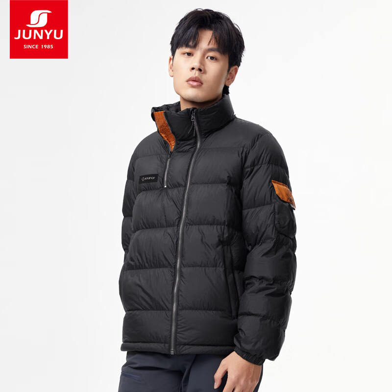 需首单礼金：JUNYU 君羽 700蓬白鹅绒拼色立领羽绒服 SA62003 546元包邮（需凑单）