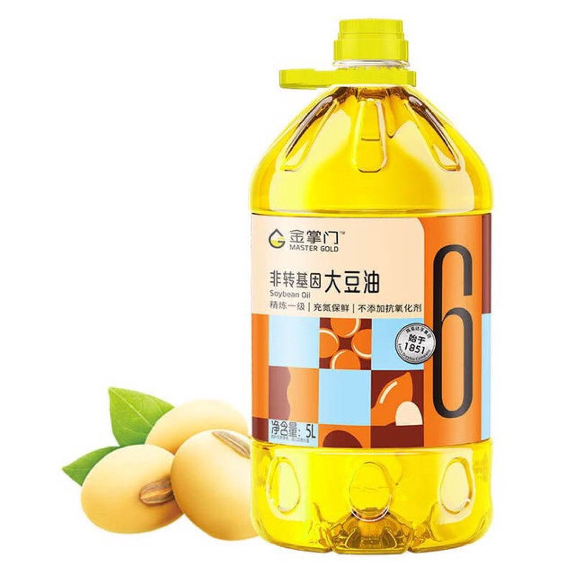 plus会员：金掌门食用油 非转基因 大豆油5L 精炼一级*3件 126.51元（合42.17元/件）