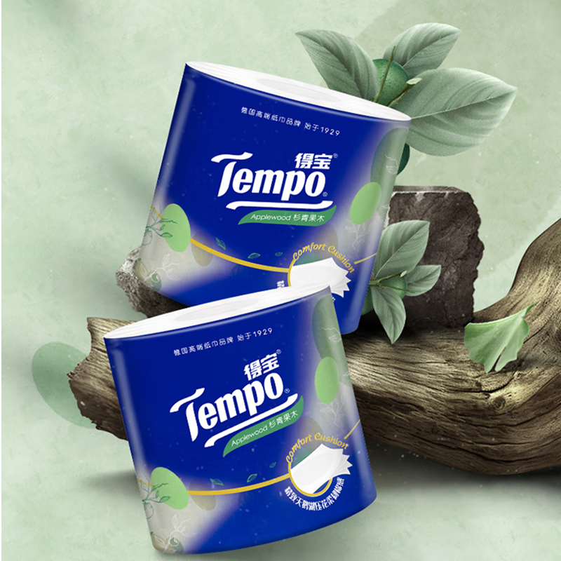 得宝 Tempo 卷纸 苹果木味 4层*160g*16卷 45.74元（137.23元/3件，双重优惠）