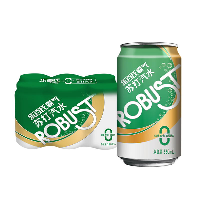 乐百氏 Robust 无糖苏打气泡水330mL*24罐装饮料 0糖0脂0卡汽水 31.94元（需买4件，需用券）