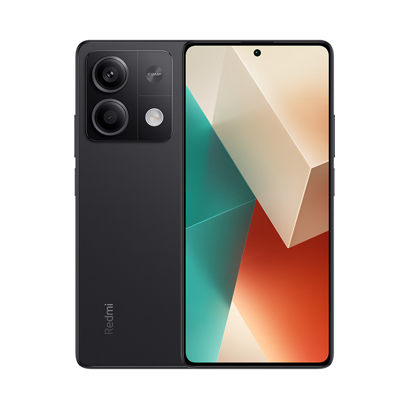 再降价、限地区、plus:小米Redmi Note13 5G 8GB+128GB 子夜黑 5G手机 743.33元包邮(多重优惠)