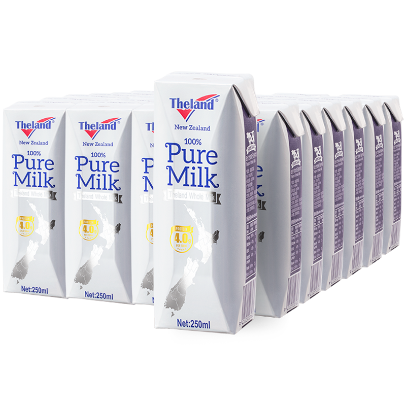 plus会员: 纽仕兰×PLUS 全脂纯牛奶 4.0g蛋白质 原生高钙 250ml*24盒 +凑单 57.95元（需领券）