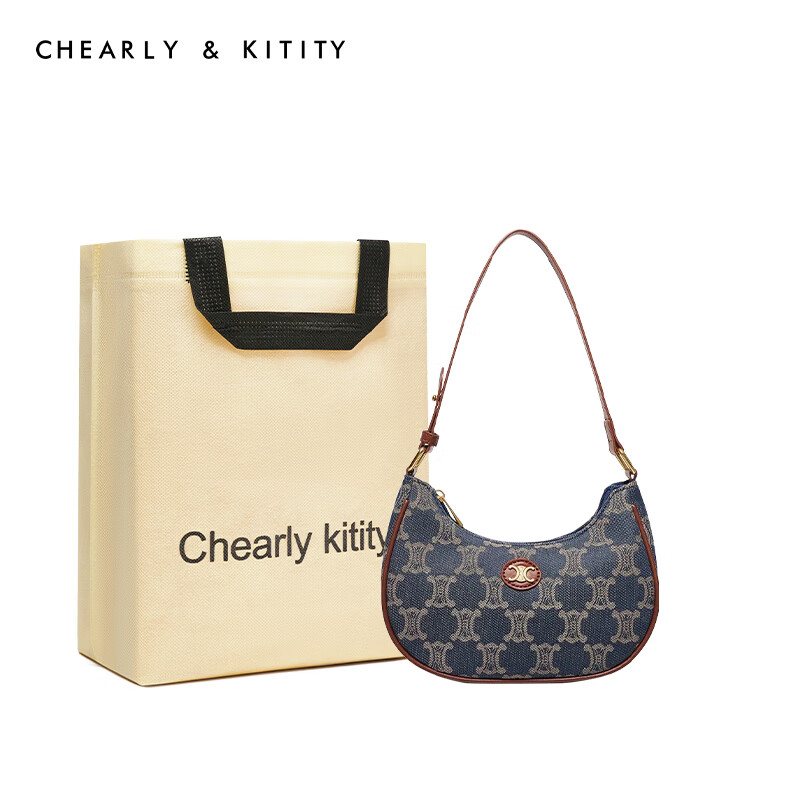 Chearly kitity 包女包大容量女士斜挎单肩包时尚百搭小方包生日礼物送 CK3000226 -￥59