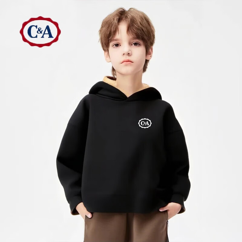 C&A 儿童羊羔绒连帽加厚卫衣 29.9元包邮 (需领券)