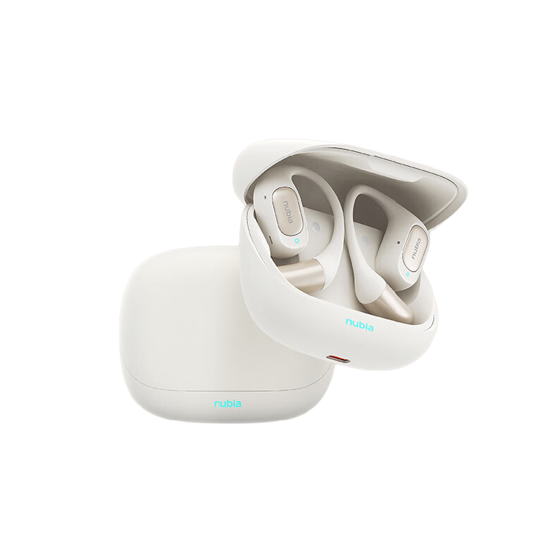 努比亚 LiveFlip 挂耳式真无线降噪蓝牙耳机 米白色 132.49元
