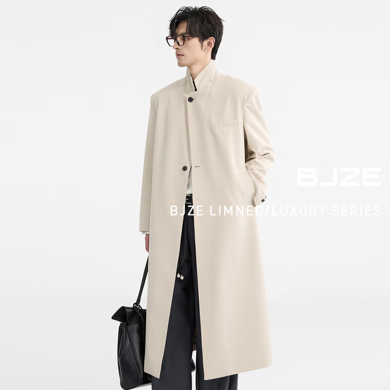 伯爵卓尔 西装领休闲风衣男外套 D511048 两色 192.4元包邮(需领券)