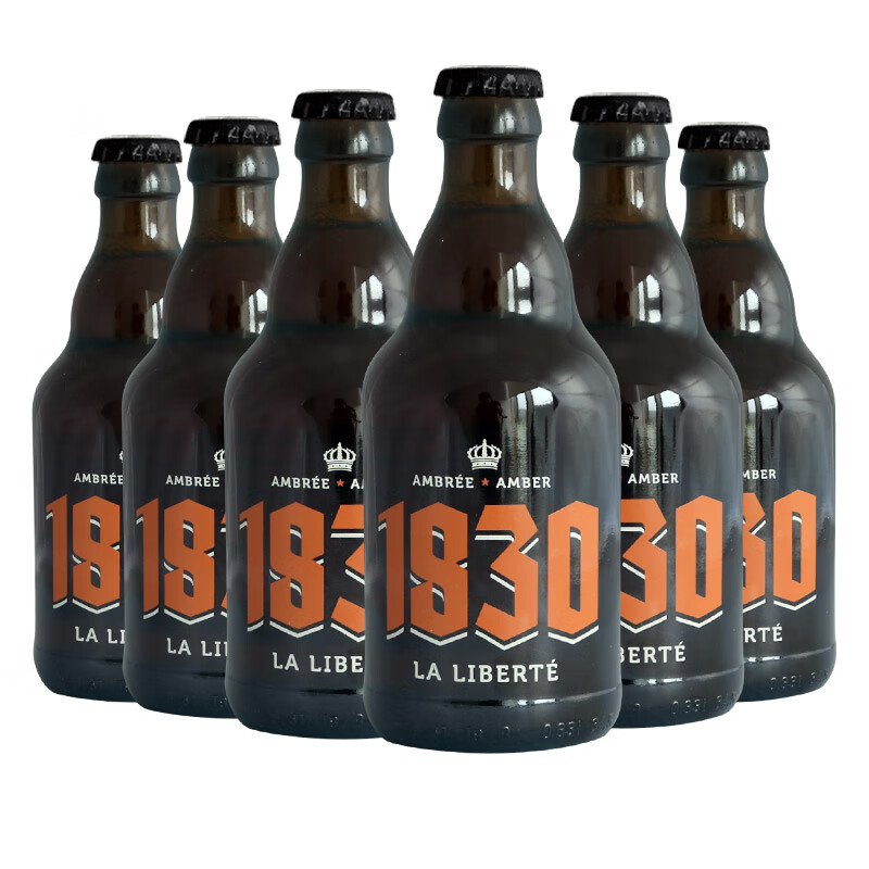 罗斯福 Trappistes Rochefort 啤酒 口粮啤酒 精酿尝鲜 1830琥珀啤酒 330mL 6瓶 组合装 券后45元