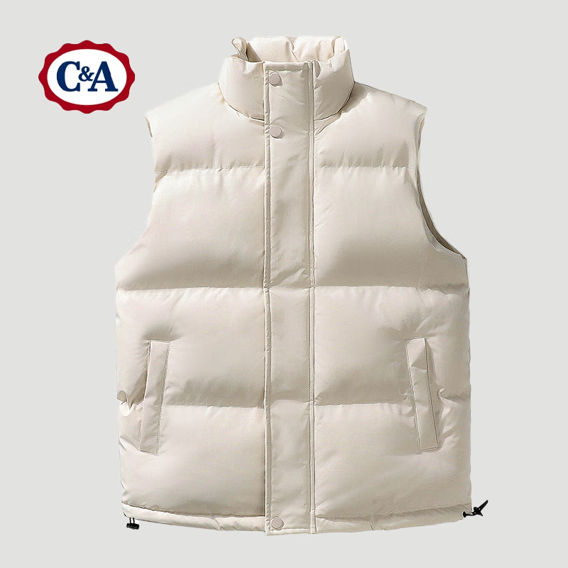 C&A 男士立领马甲 米白色 69.95元