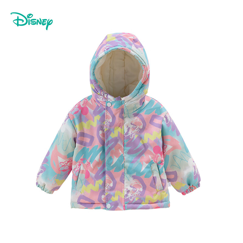 Disney baby 迪士尼 儿童卡通保暖夹棉外套 涂鸦米妮 140 券后61.05元