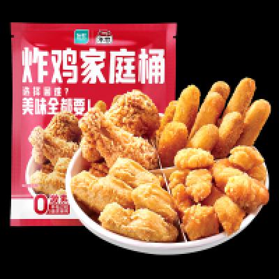 plus：优形凤祥食品 炸鸡家庭桶3.8斤 冷冻香辣翅根+炸鸡块+鸡米花+黄金鸡棒 96.14元（拍3件，plus会员）
