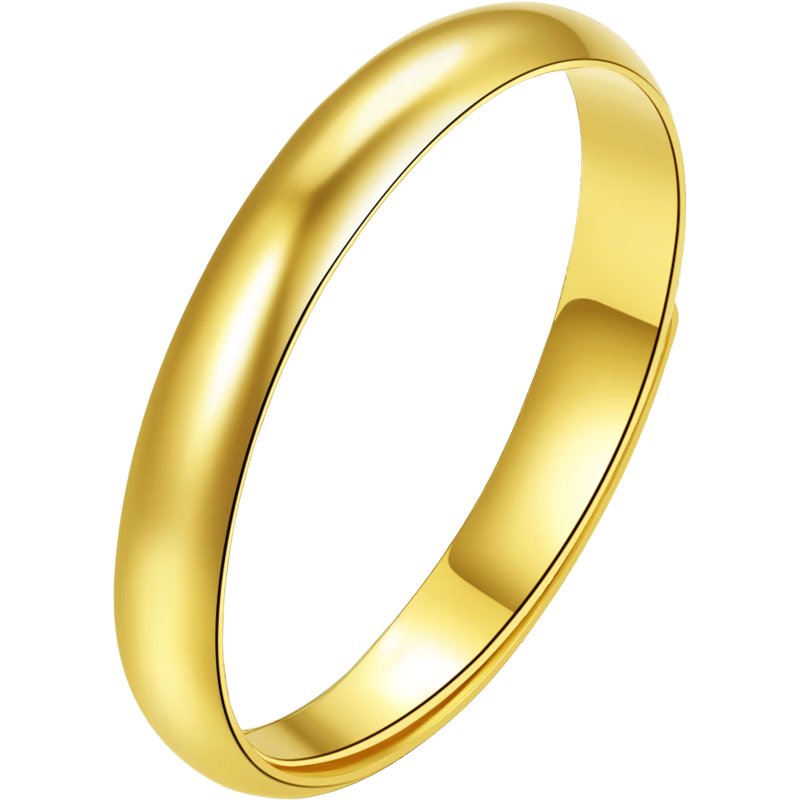 京东百亿补贴:周六福 简约光圈足金黄金戒指女 计价 AA012466 活口15号 约3.31g 2515元