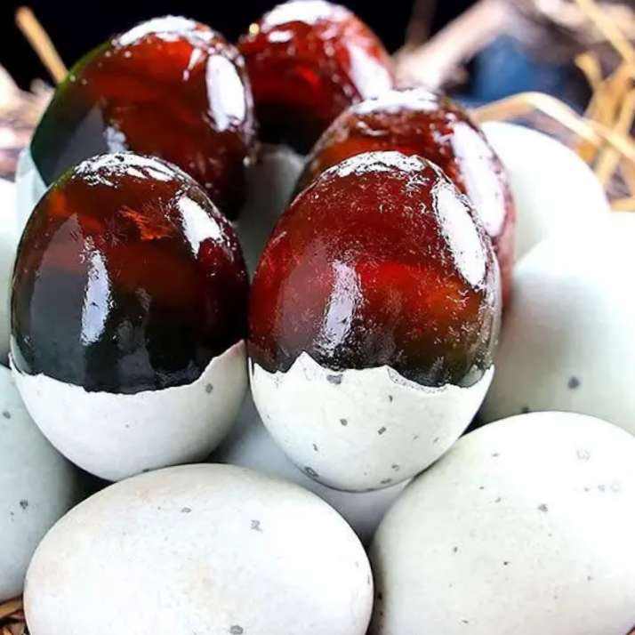 20 点幽兰谷松花皮蛋 溏心皮蛋麻鸭无铅变蛋50-60克 8枚 买一送一 7.9元包邮(合3.95元/件)