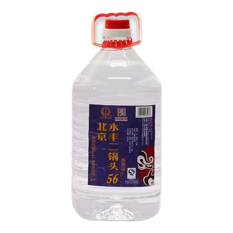 Plus会员、京东百亿补贴：永丰牌北京二锅头清香型白酒56度5L*1桶装散酒 85.04元