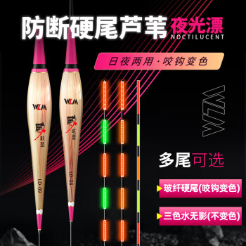 威联盟 芦苇电子漂LD04鲫鱼综合漂三色水无影夜钓漂鱼漂