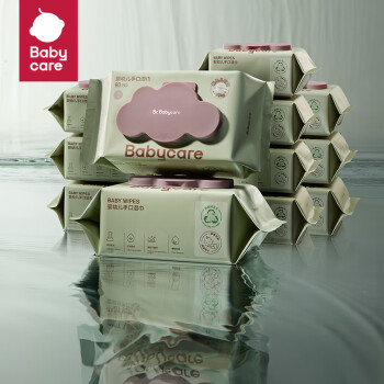 babycare 婴儿手口湿巾 6480紫盖湿巾80抽-12包