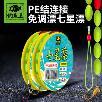 钓鱼王 七星漂主线组成品线组朝天钩天丝高灵敏度传统钓单钩野钓套装 鱼线4.5米1.0# 千又钩0.3#
